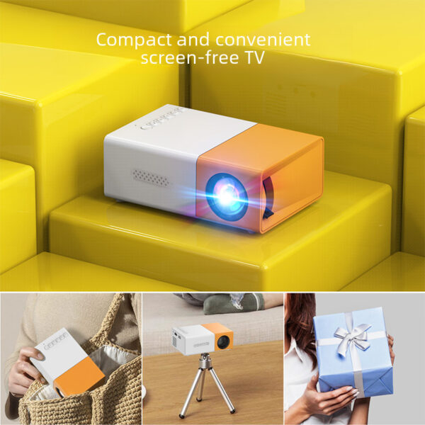 Cross-border multimedia YG300 mini portable home projector - Image 2