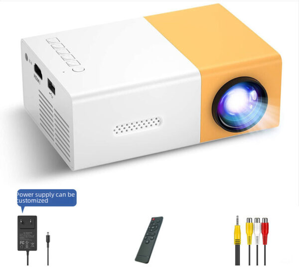 Cross-border multimedia YG300 mini portable home projector - Image 5